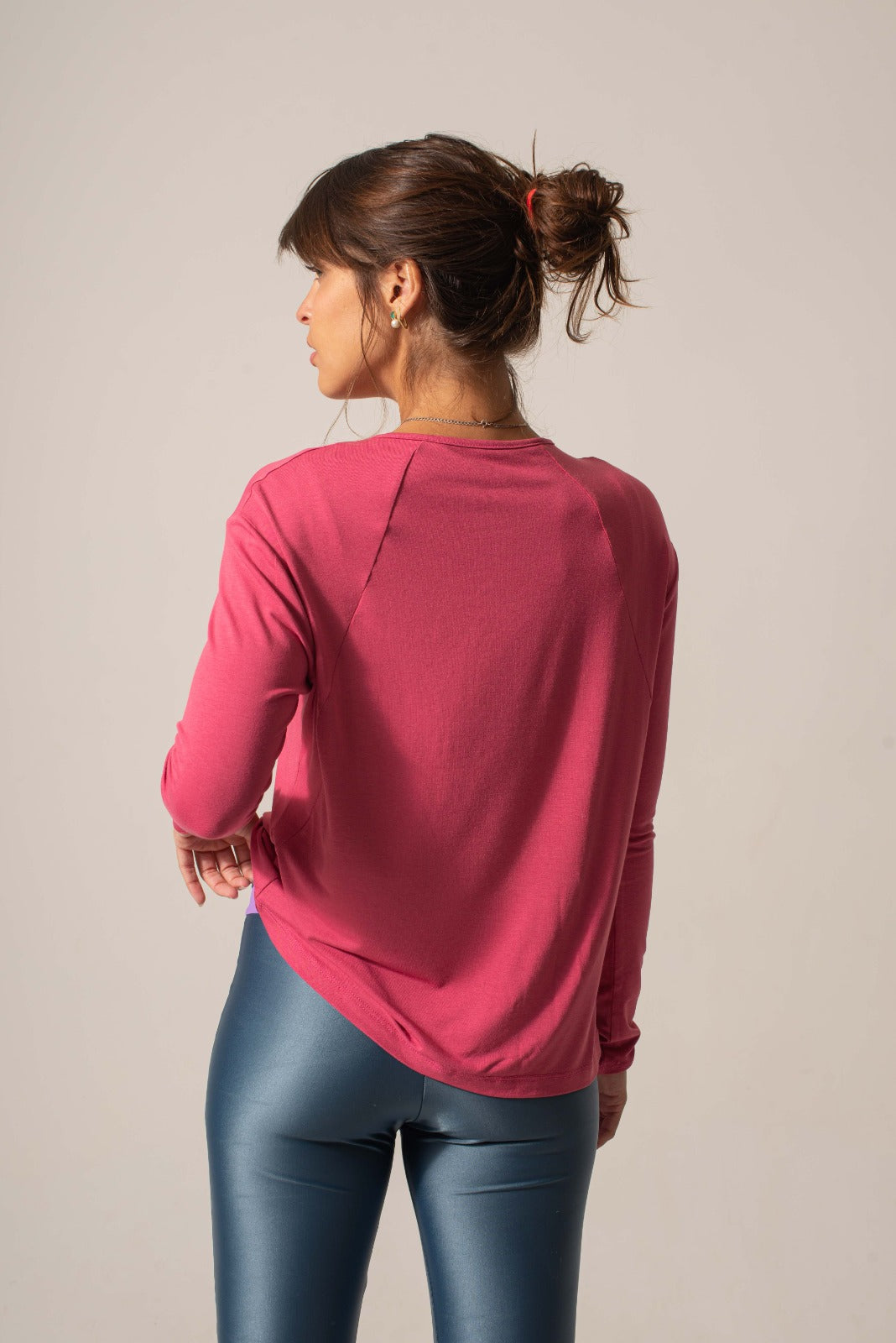 BLUSA MANGA LONGA ROSA