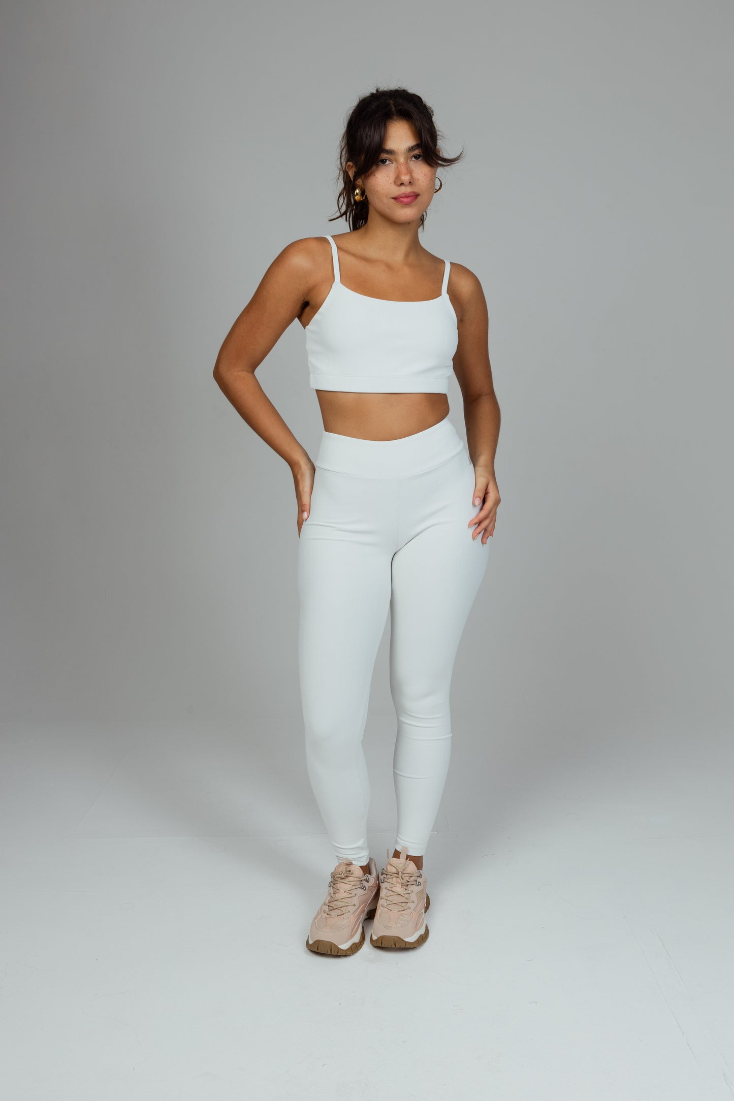 Calca Legging Basic Branca Lauf